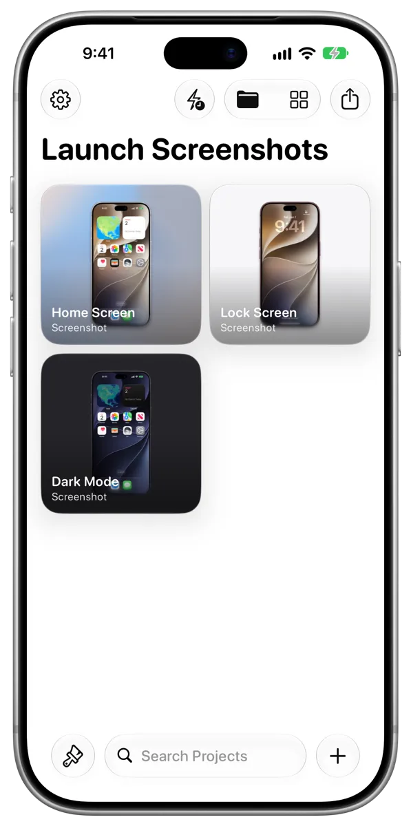 A Group of projects on iPhone